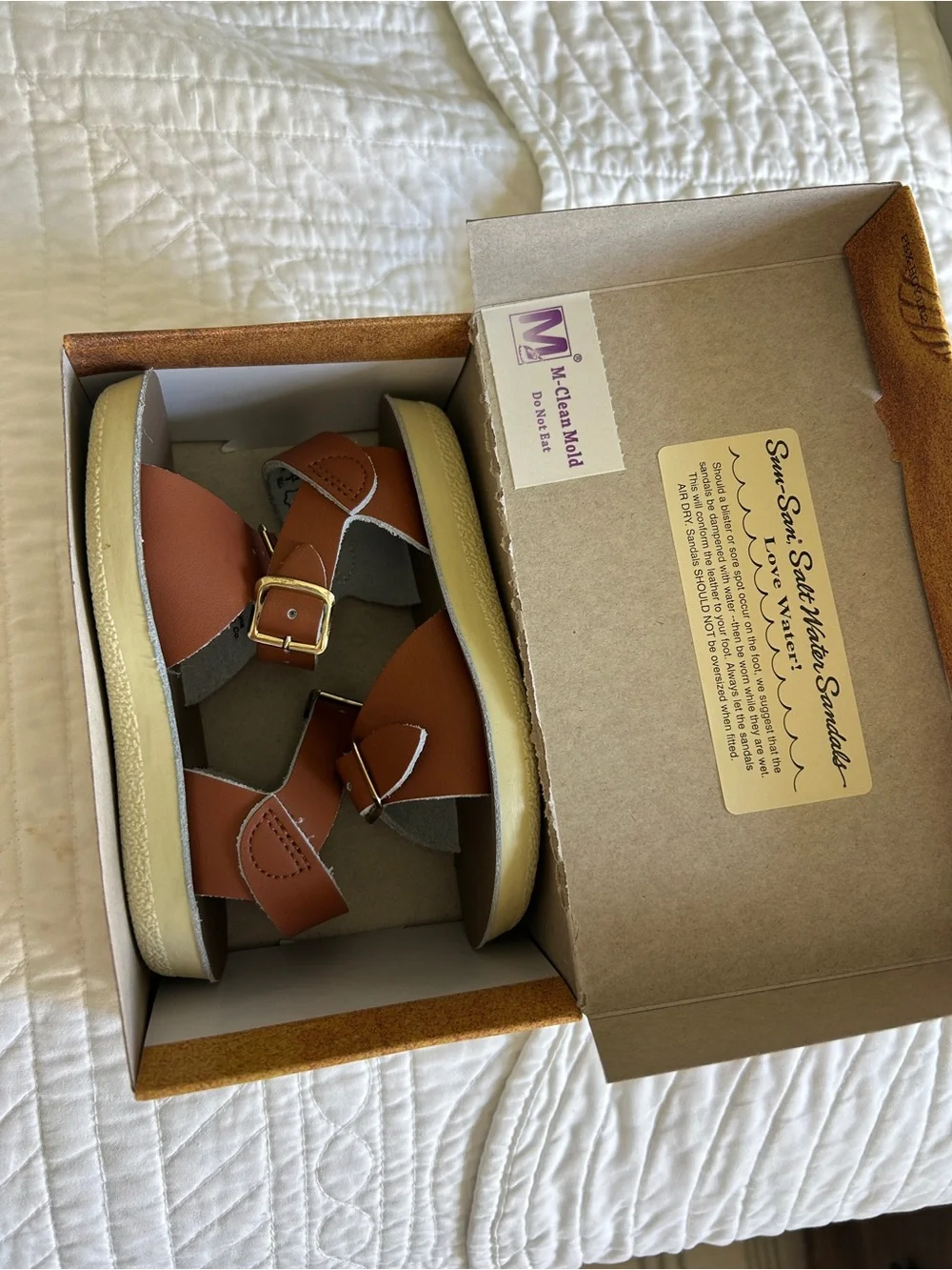 Salt Water Sandals by Hoy Surfer Kids' Sandals - Tan